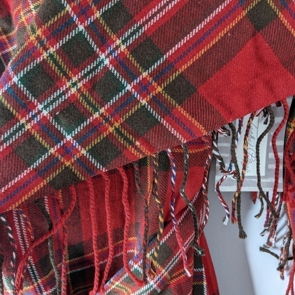 𝅺NWT Tasha Polizzi Plaid Fringed Unlined Coat Large Western ❤️💙❤️💙❤️💙💚 - Picture 8 of 11